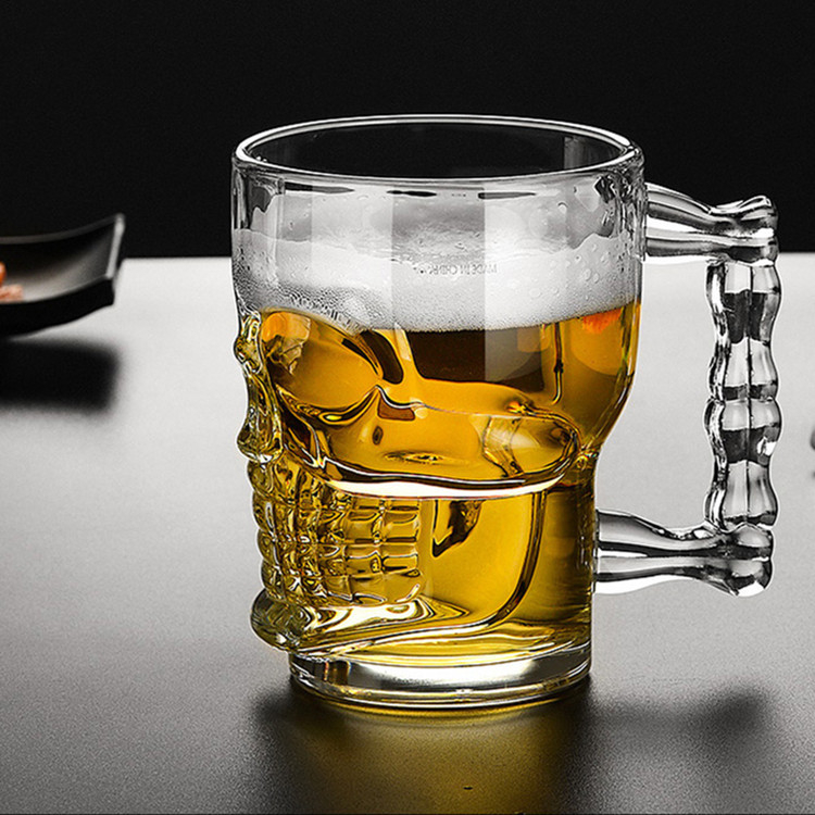Tasses à bière transparentes tasses en forme de crâne pour la maison et la cuisine
