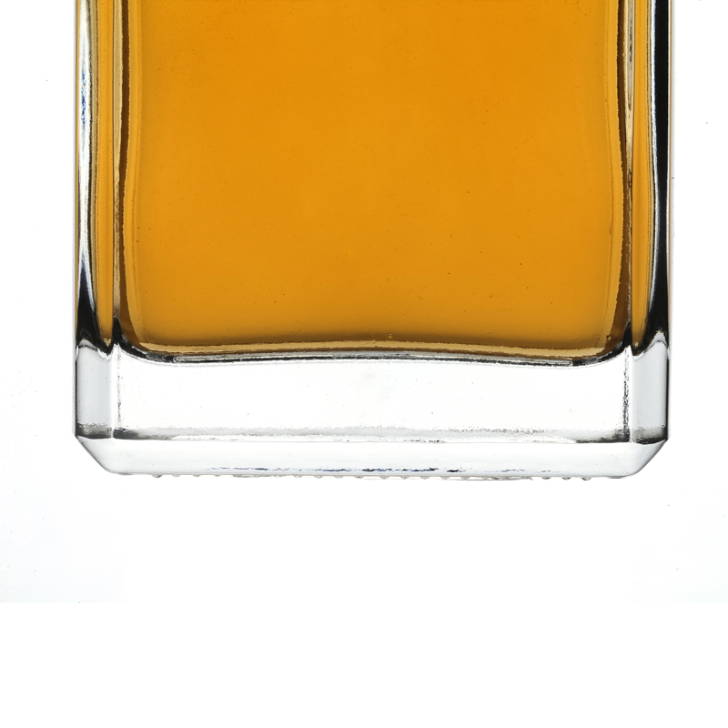 Flint Crystal vide 500 ml bouteilles d'alcool en verre forme carrée