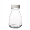 Verre vide 350 ml bouteilles de lait bouteilles de jus Vente chaude avec couvercles en plastique