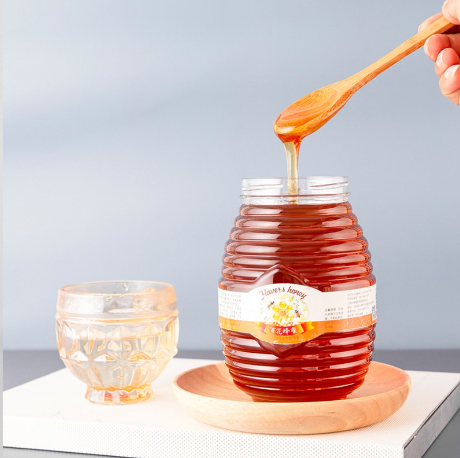 FLINT VICK VERRE Honey Pottes 100 ml 250 ml 500 ml 1000ml JAMES BOUCLE DE MILLE BOUTEILLE OVAL DEM
