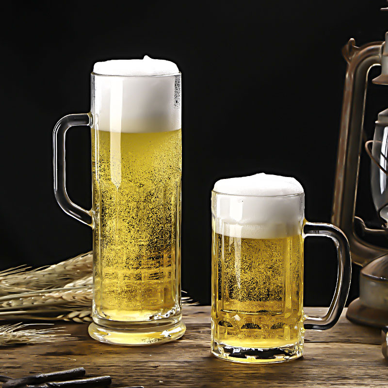 Slim Design 600 ml de bière en verre de bière avec imprime de logo personnalisée