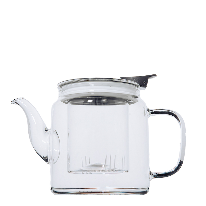 Borosilicate à borosilicate à haute teapot épaissie de thé domestique à la maison en acier inoxydable
