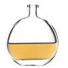 Bouteille en verre rond plate 250 ml pour la verrerie kdg de whisky liqueur
