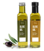 Couleur ambrée 250 ml de bouteilles d'huile d'olive en verre bouteilles d'huile de cuisson avec couvercles