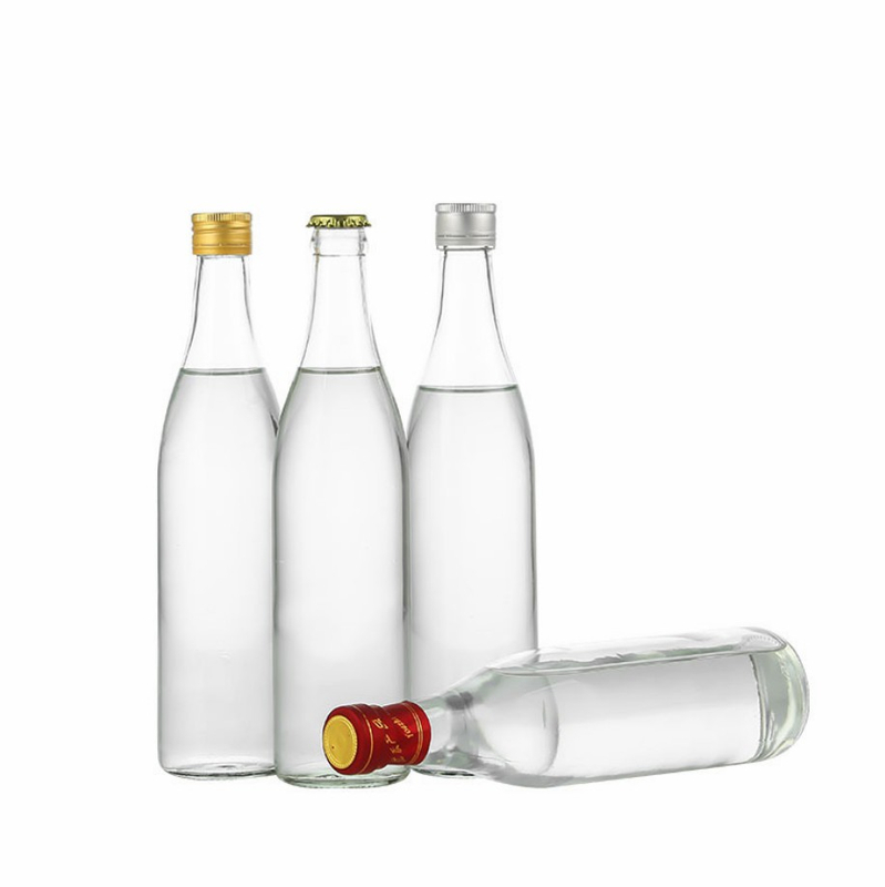Bouteilles d'eau en verre de 350 ml avec bouteilles de vin couvercles emballages de boissons