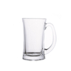 Vente chaude 380 ml de tasses en verre nordique à silex avec poignée pour boisson bière