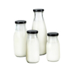 500 ml bouteilles de lait en verre vintage rondes