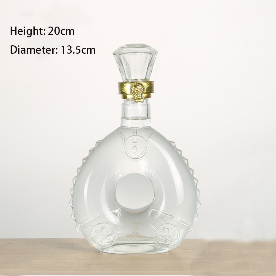 Bouteilles de vin en cristal en verre de luxe avec couvercles en verre 500 ml style nordique
