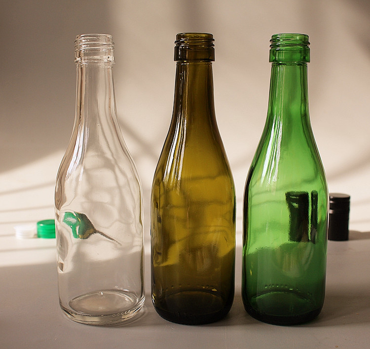 Vide 187 ml en verre bordeaux bouteilles de vin de bois emballage de boisson