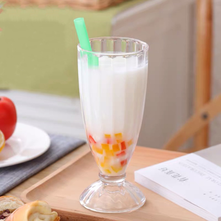 Tasses de jus de lait en verre de haute qualité durable de haute qualité pour restaurant