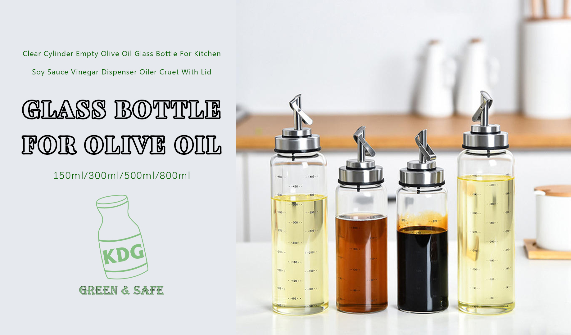 Dispensateur de vinaigre de bouteille en verre