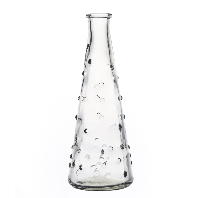 200 ml de décoration domestique Conception de bouteille en verre à silex pour fleur