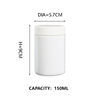 Kdg blanc 1oz 2oz 10 oz de récipients de concentré de verre résistant aux enfants vides
