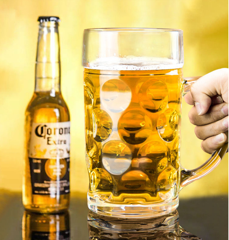 Tasses à bière en verre cristal de grande capacité 1000 ml