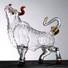 Bull de conception de taureau de luxe en verre de vide de vin 1000 ml avec couvercle en caoutchouc
