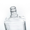Flint Crystal vide 500 ml bouteilles d'alcool en verre forme carrée