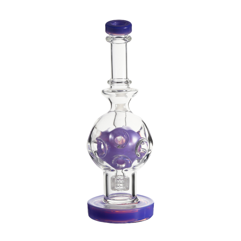 Kdg fumée petite bouteille d'eau en verre de narguilé transparent