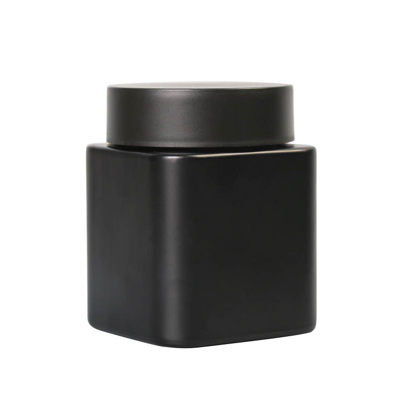 Kdg noir 1oz 2oz 10 oz carrés vides carrés de verre résistant aux enfants résideurs en verre résistant aux enfants