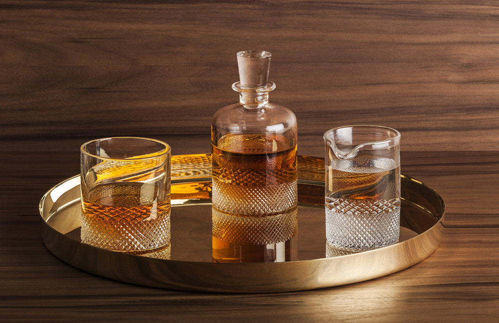 Tasses en verre en cristal de whisky