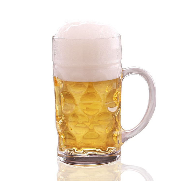 Grande capacité de 1000 ml de bière en verre en cristal