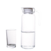 Tasses d'eau en verre de 220 ml avec une bouteille d'eau claire de 1100 ml pour la famille