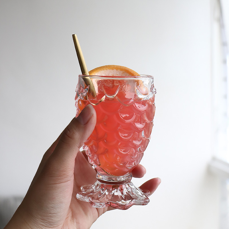 Fish Shape Glass Juice tasse Nouveau style gobelets en verre à boire