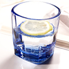 Tasses à eau carrées 180 ml 300 ml en verre bleu violet