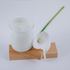 Vente chaude de bougies de cire de soja parfumées blanches de parfum personnalisé 120ml