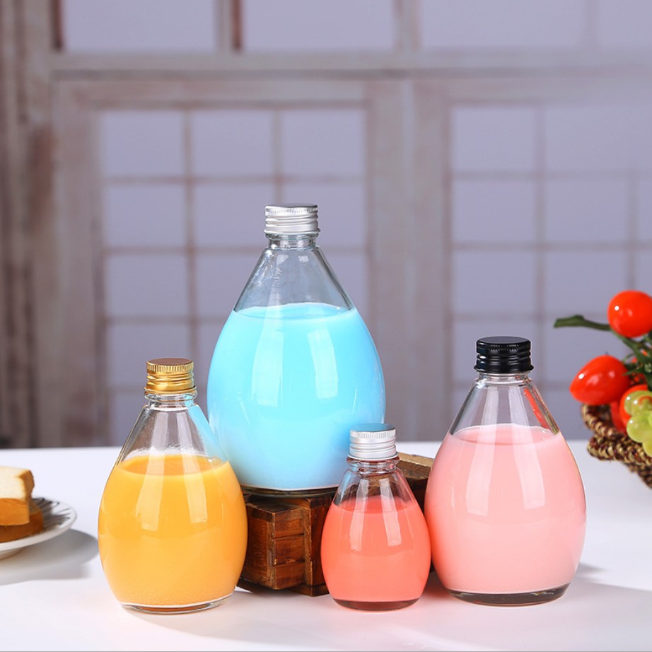 Droplettes à eau Design Juice Beverage Bouteilles en verre KDG Factory
