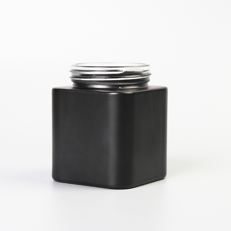 Kdg noir 1oz 2oz 10 oz carrés vides carrés de verre résistant aux enfants résideurs en verre résistant aux enfants