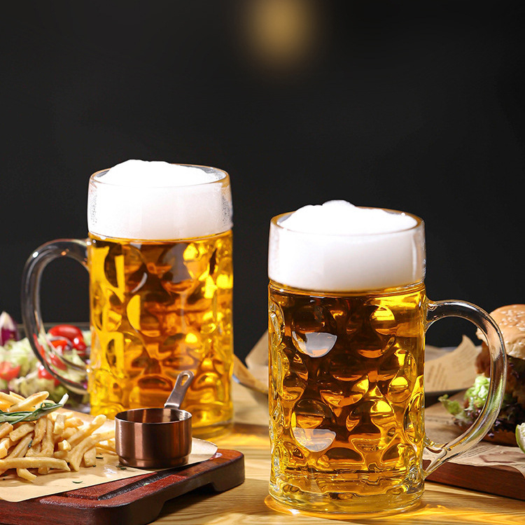 Grande capacité de 1000 ml de bière en verre en cristal