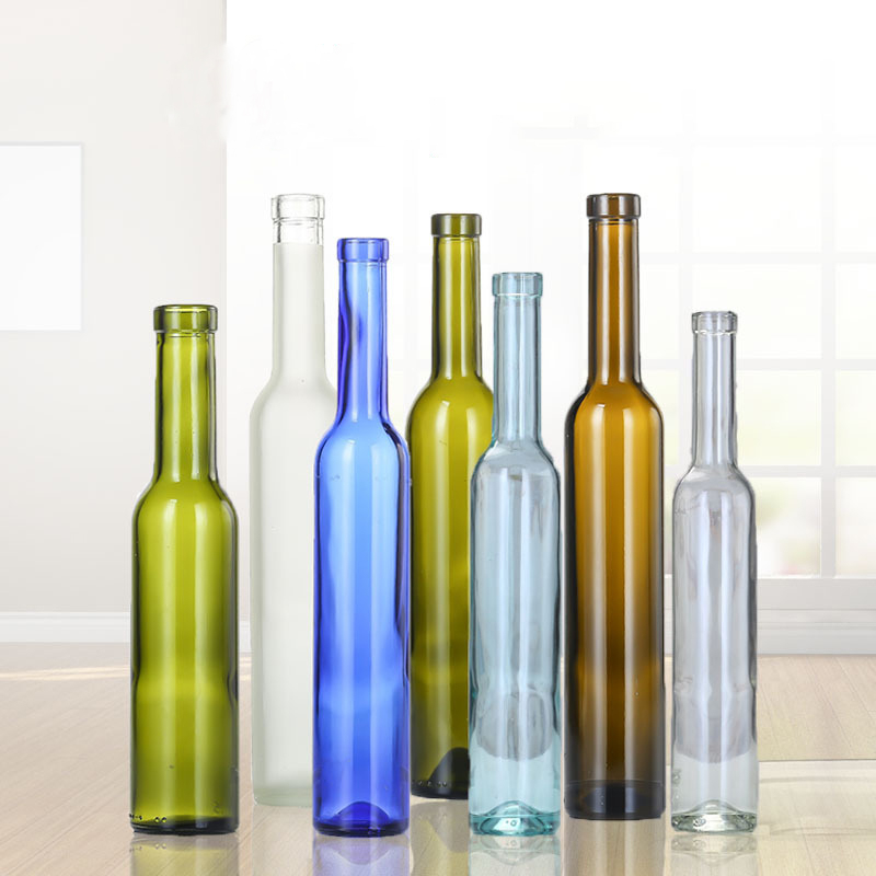 200 ml 375 ml bouteilles de vin en verre mince en différentes couleurs