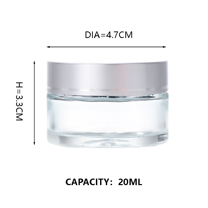 KDG Cosmetic Glass Jar Emballage 6 ml 10 ml 20 ml 70 ml Pocts cosmétiques de crème en verre vide personnalisée
