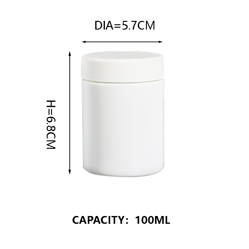 Kdg blanc 1oz 2oz 10 oz de récipients de concentré de verre résistant aux enfants vides