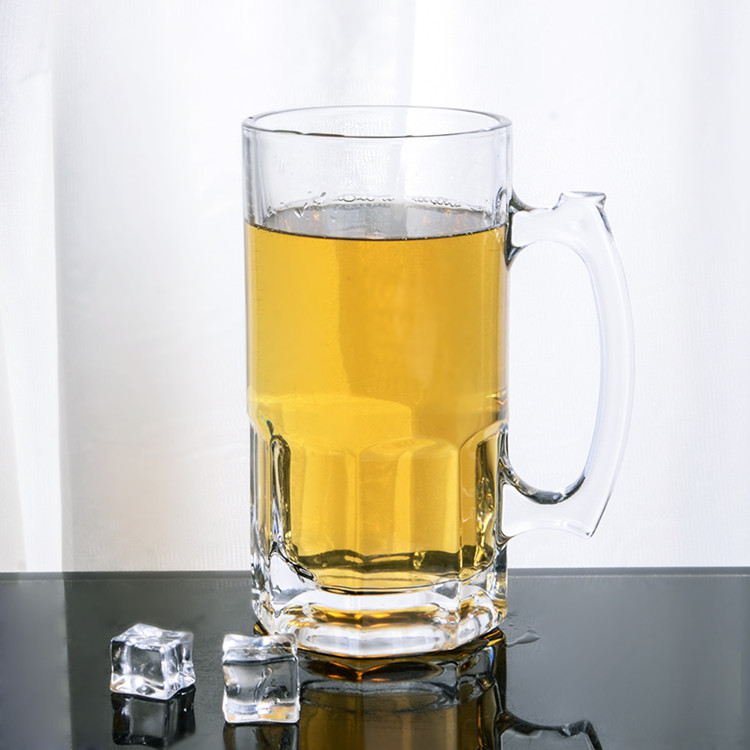 Tasses de bière en verre de 1000 ml avec poignée