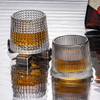 Verre à boire 5 oz de verres de whisky rotatif tasse de verre en cristal sans plomb